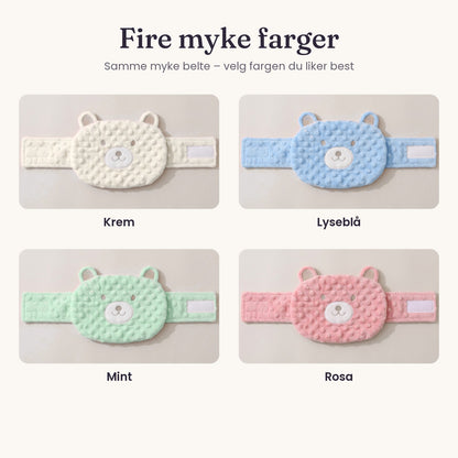 Belliband i fire farger: krem, lyseblå, mint og rosa